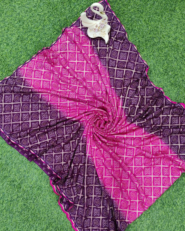 Pink Georgette Bandhani 16SEP2E