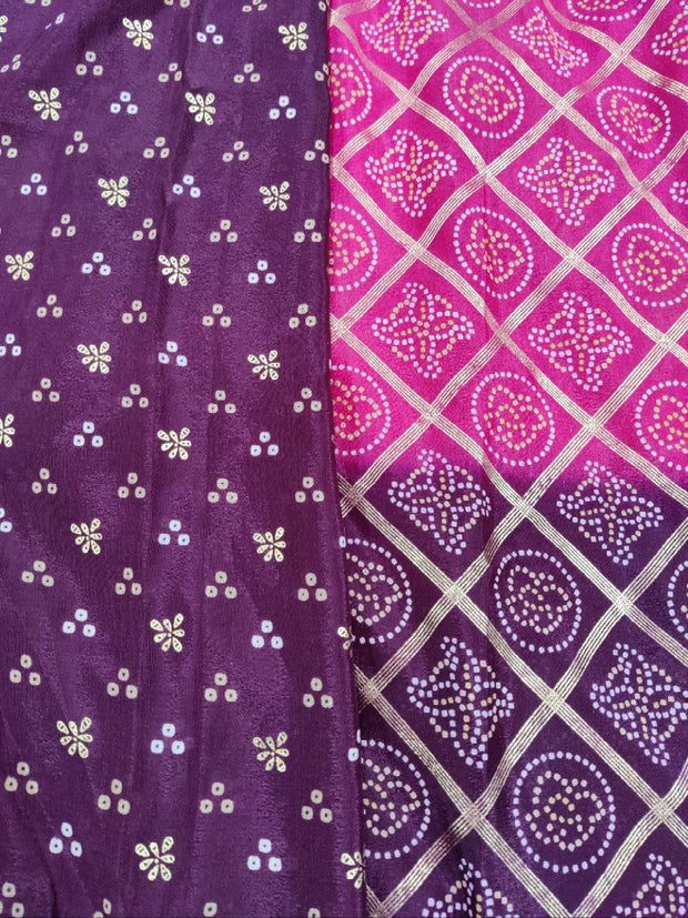 Pink Georgette Bandhani 16SEP2E