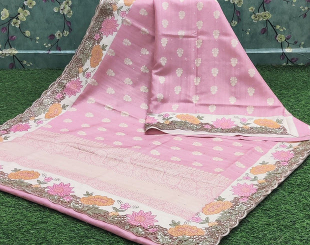 Pink Tussar Silk 15FEB3