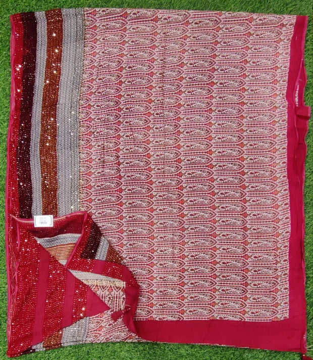 Red Georgette Crepe 30May6