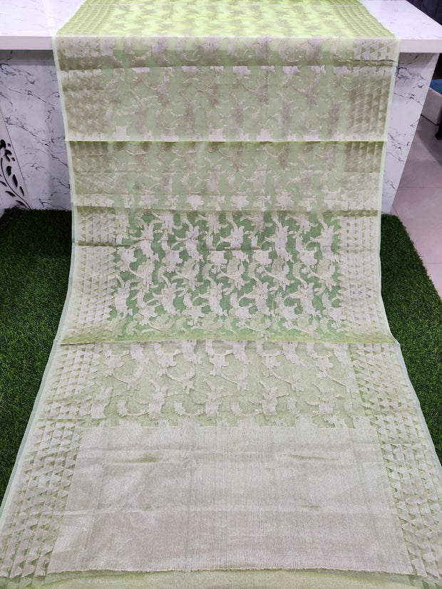 Pista Green Banarasi Organza 17AUG12E