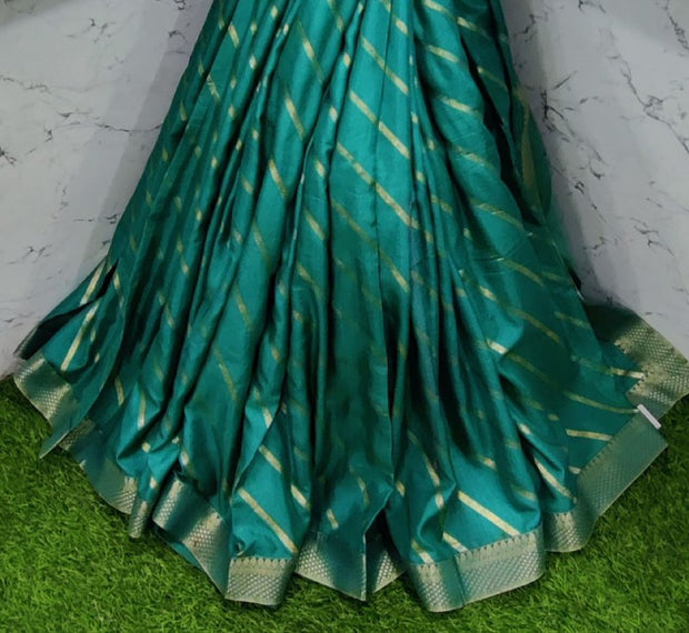 Lux Green LW Georgette Banarasi 19SEP3E