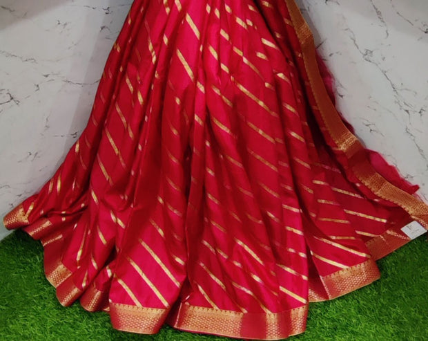 Tomato Pink LW Georgette Banarasi 19SEP4E