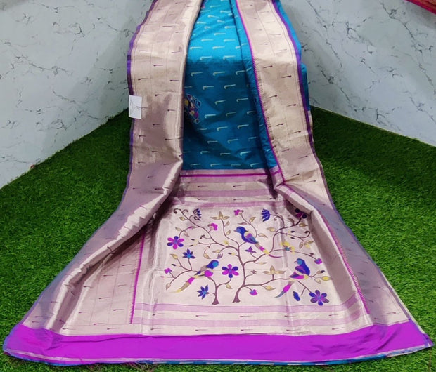 Blue Banarasi Paithani 21SEP7E
