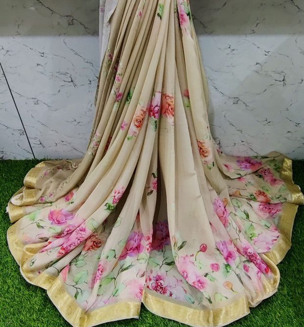 Light Cream Pure Georgette 22SEP2E