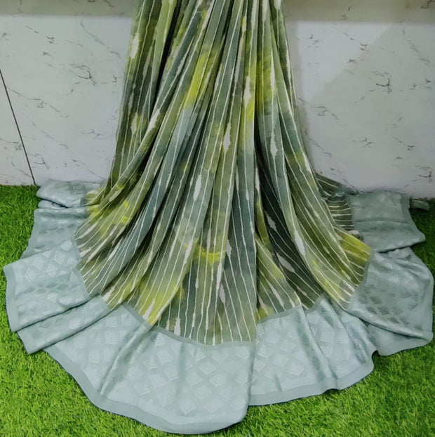 Light Green Dola Georgette 22SEP7E