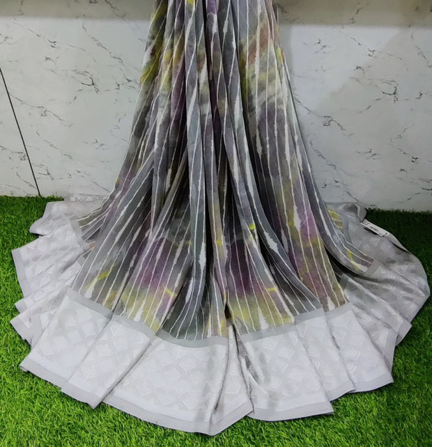 Grey Dola Georgette 22SEP10E