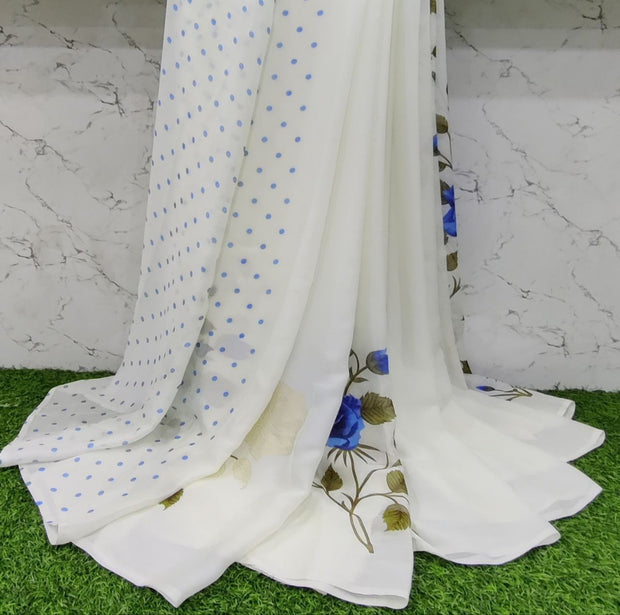 Cream LW Georgette 22SEP11E