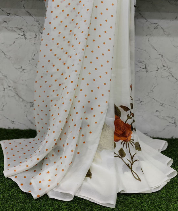 Cream LW Georgette 22SEP12E