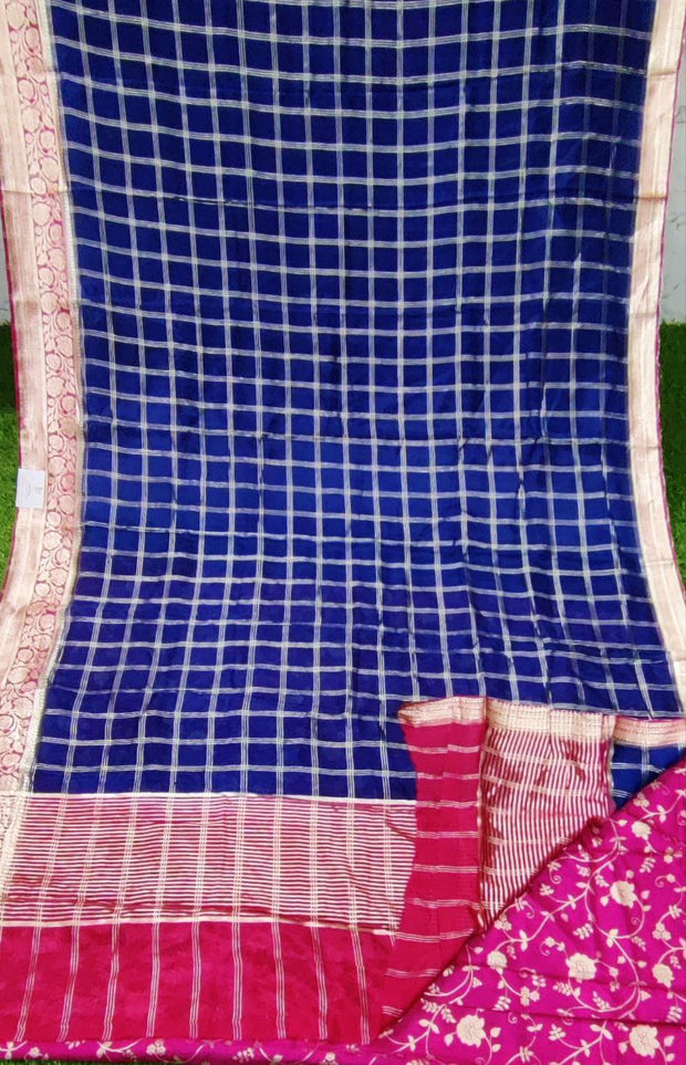 Blue Banaras Georgette Saree 29Sep3E