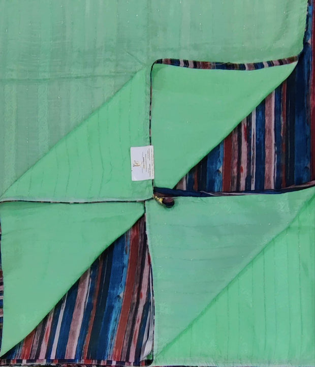 Lux Green Georgette Saree 30Sep7E