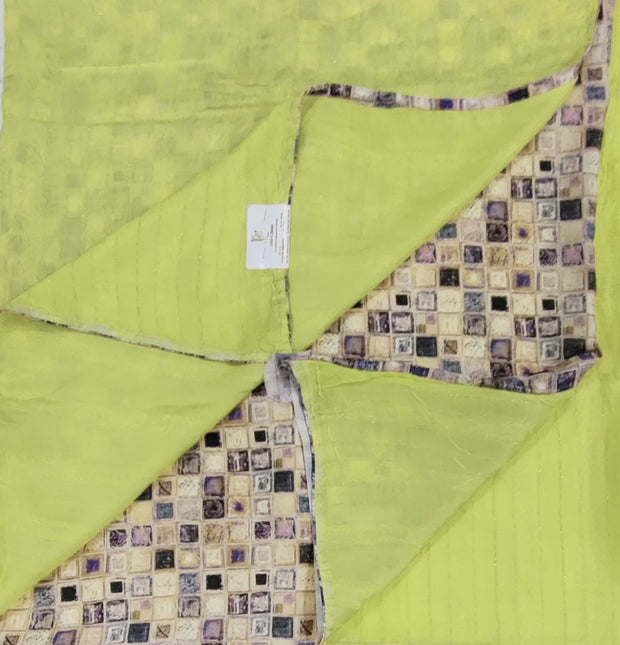 Yellow Green Georgette Saree 30Sep8E