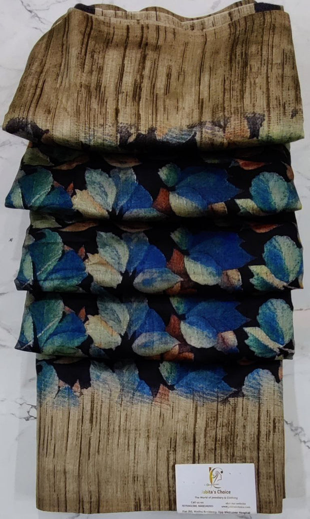 Beautiful Black and Blue Saree 3Oct16E