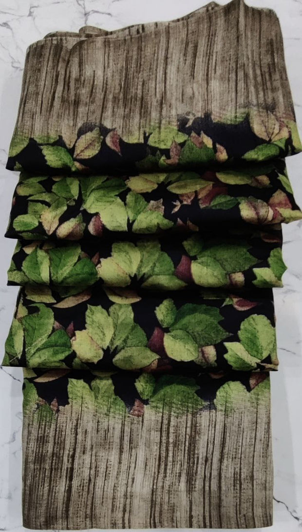 Beautiful Black and Green Saree 3Oct15E