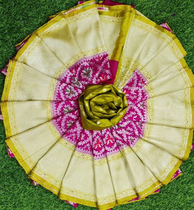 Pink Katan Banarasi Pattu 5OCT3