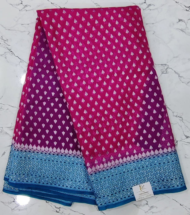 Pink Banarasi Gerogette 6OCT2E