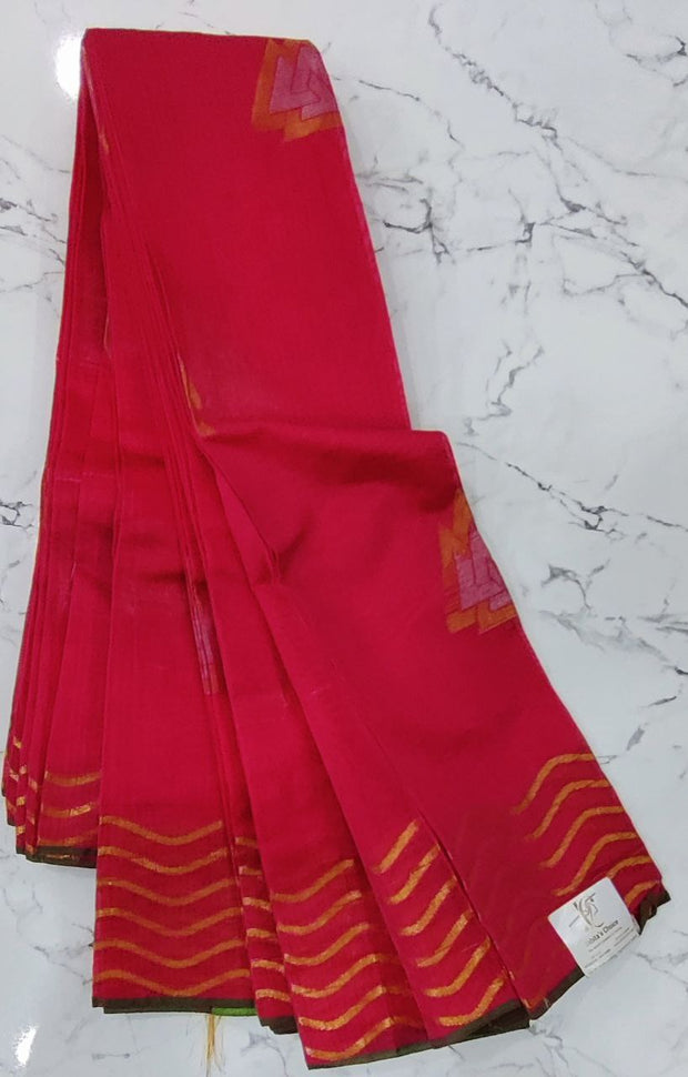 Tomato Red Handloom Cotton 6OCT13E