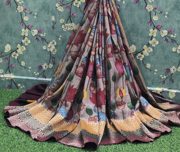 Beige Dola Banaras Saree 18LV4