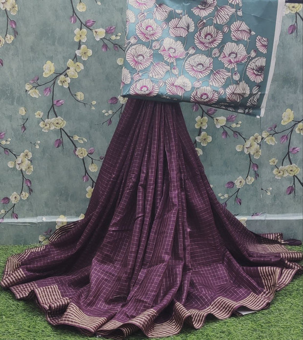 Burgundy Georgette Banarasi 27OCT4