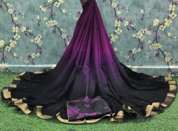 Purple Pure Georgette 21JAN2