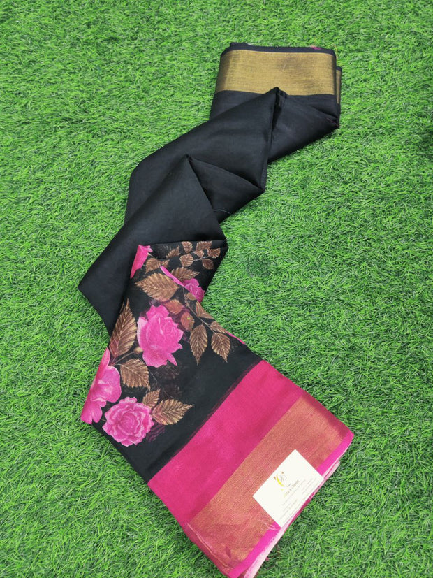 Black Pure Chanderi 24JAN2