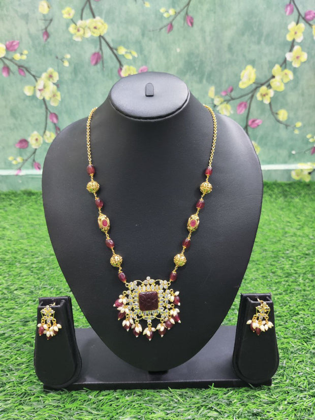 Kempu Jewellery Set 24JAN9E
