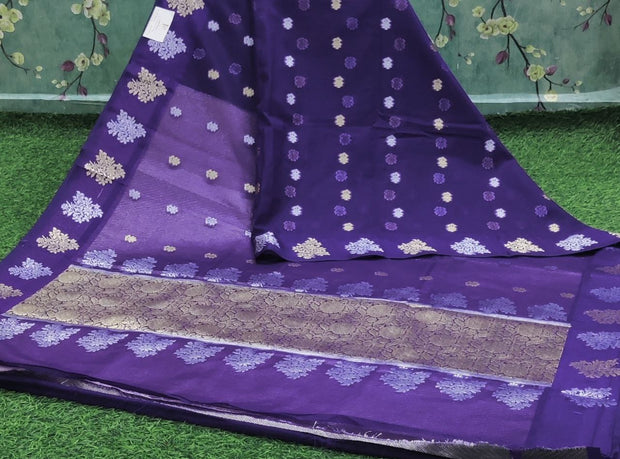 Purple Khadi Georgette 25JAN11