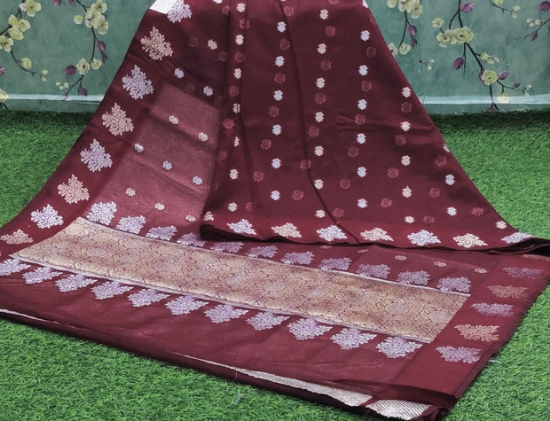 Maroon Khadi Georgette 25JAN10