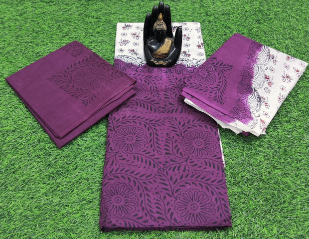 Grape Wine Pallavi Cotton 28JAN10E