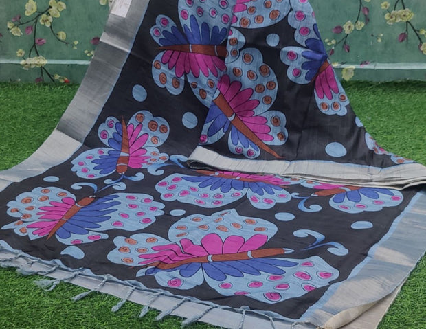 Black-Pink Mataka Tussar 31JAN15