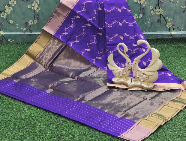 Purple Chanderi Pattu 3FEB6