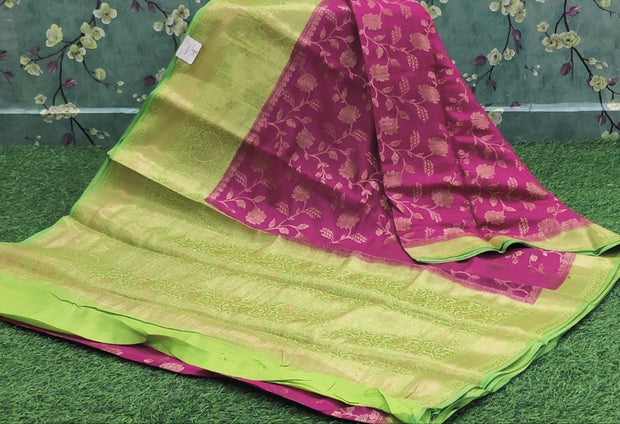 Pink Banarasi Pattu 23FEB1E