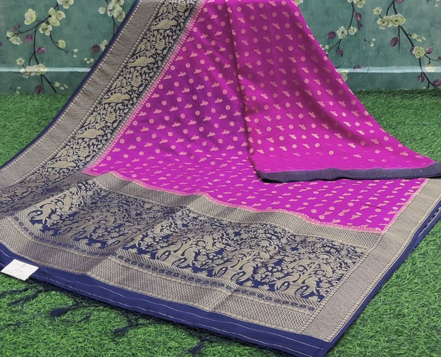 Burgundy Banarasi Georgette 2MAR1E