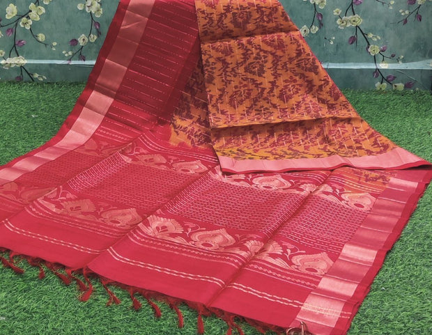 Red Kanchi Pattu Ikkat 16MAR1