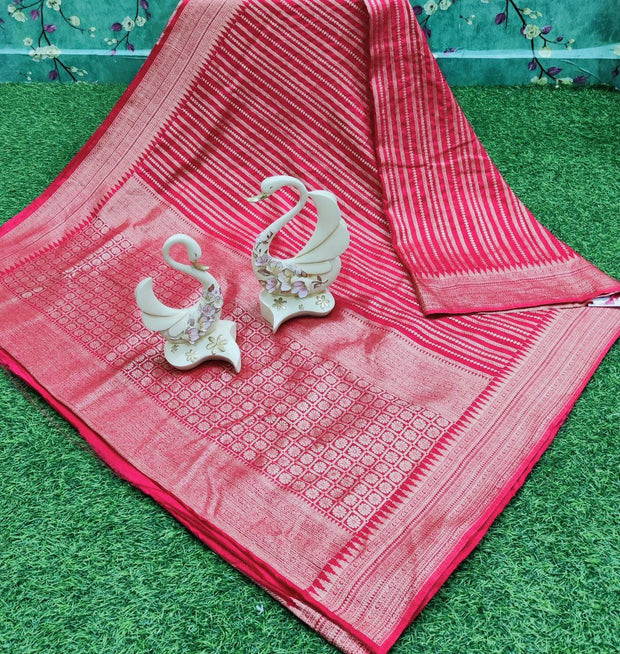 Red Banarasi Pattu 19MAR5E