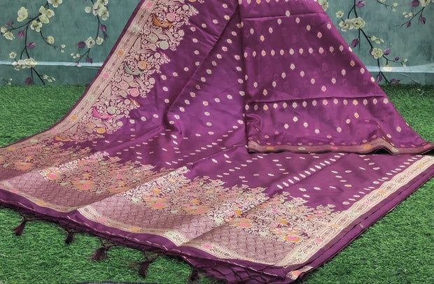 Burgundy Banarasi Pattu 19MAR8E