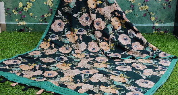 Bottle Green Bhagalpur Tussar 31MAR3