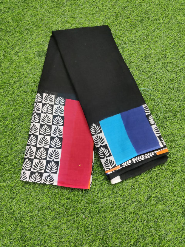 Black Pure Chanderi 6APR10E