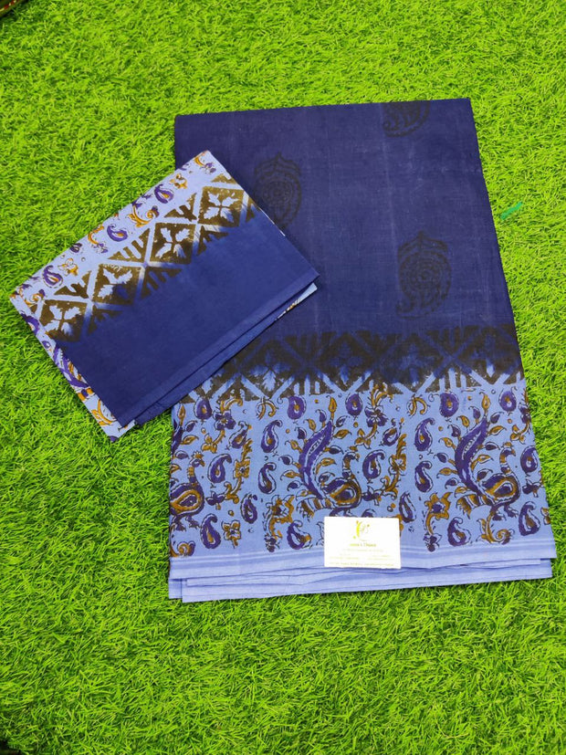 Blue Pallavi Cotton 8APR17E