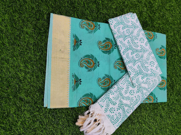 Lux Green Handloom Mangalagiri 12APR3E
