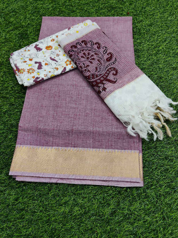 Onion Pink Handloom Mangalagiri 12APR4E