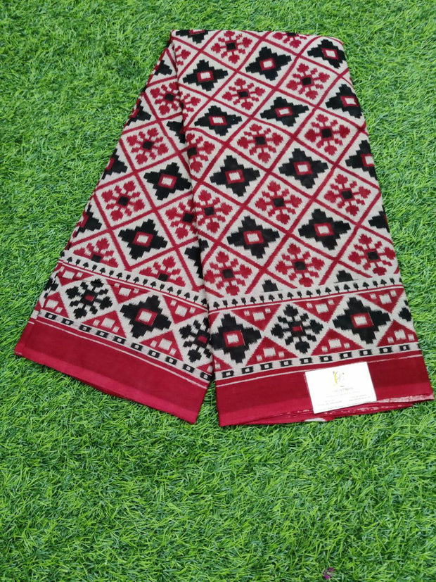 Red Ikkat Cotton 13APR11E