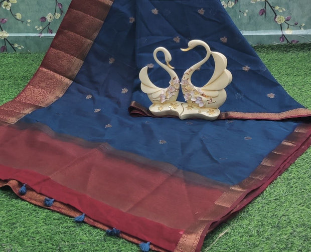 Blue Jute Pattu 14APR5E