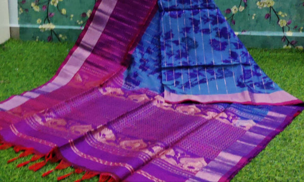 Blue Ikkat Pattu 15APR4