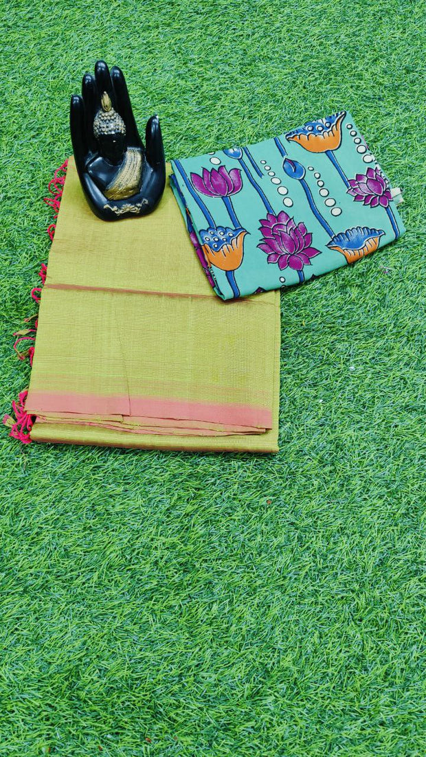 Mehandi Green Mangalagiri Pattu 21APR12