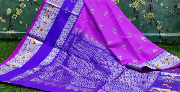 Dark Lavender Paithani Pattu 22APR12