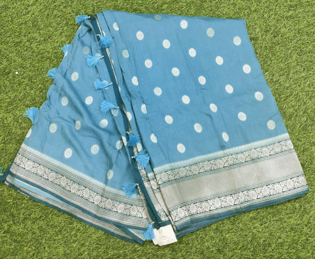 Blue Dola Georgette Pattu 26APR2E