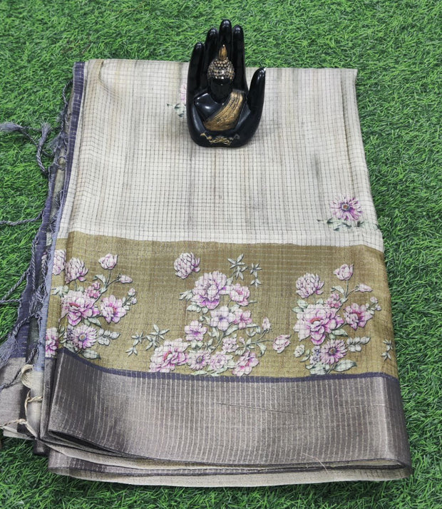 Cream Tussar Silk 27APR11