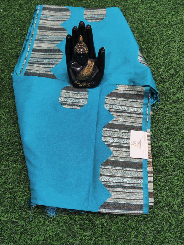 Blue Abaya Pattu 28APR6