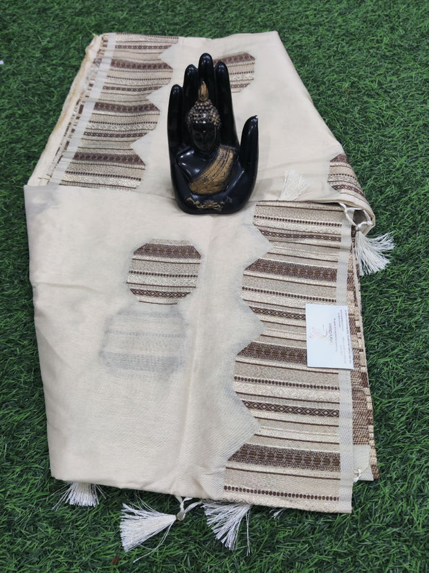 Cream Abaya Pattu 28APR3